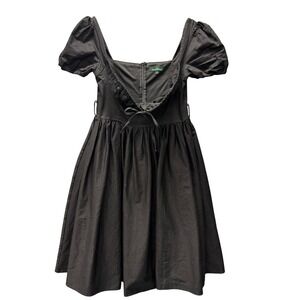 Weasel Wear Dress Womens Large Summerfawn Peasant Black Goth Whimsygoth‎ NO BELT